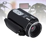 Kamera Wideo Kamera Full HD 1080P 30MP 18X Zoom Cyfrowy IPS LCD Obrót o 270 Stopni Noktowizor Lekka Kamera (BLACK)