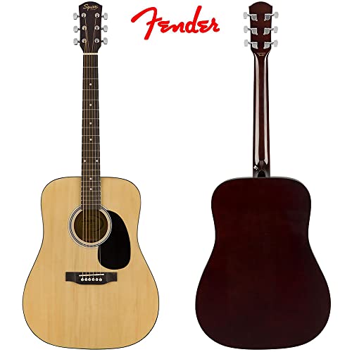 Squier By Fender Sa-150 Beginner Dreadnought Acoustic Guitar - Natural Finish #TOP1