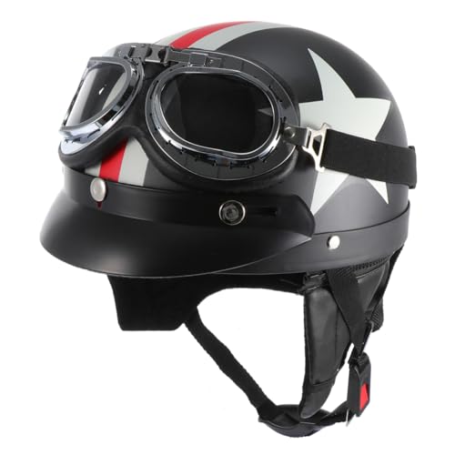 Casque moto noir Gatuida avec visière intégrée et protection des oreilles facile à nettoyer