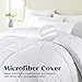 puredown® All Season Down Alternative Comforter Soft Duvet Insert Lightweight Stand-Alone Quilted Comforter with Microfiber Fill, White, Full/Queen
