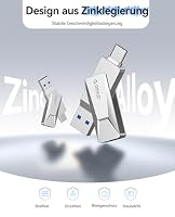 ORICO USB Stick 128GB USB 3.2 Speicherstick OTG 150MB/s, Silber, CB05 – Ansicht 7
