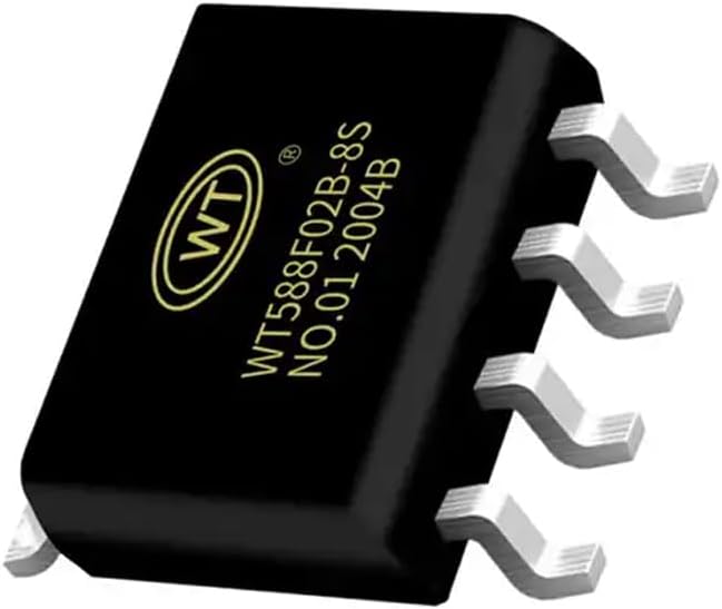 WT588，WT588F02B Recordable Voice Sound Chip，16 bit DAC Output Voice Sound IC，170s 8 Pin Music Chip，can Support 170s of Voice Storage When The Sound Quality is relatively high 10PCS
