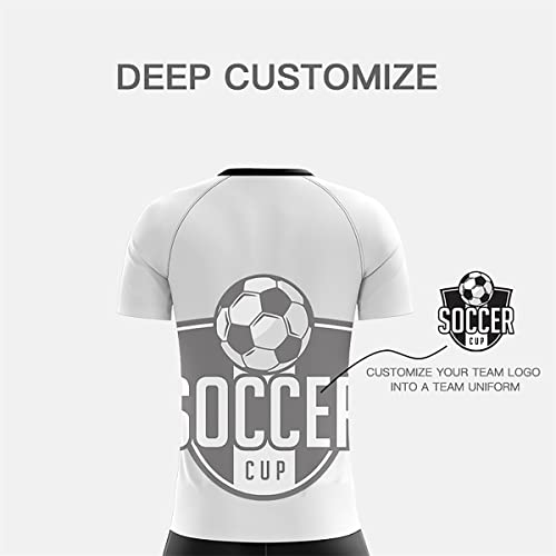 Tand Custom Soccer Jersey Gradient With Shorts Printed Name Number Sports Training Large Size Uniforms For Men/Kids, Purple/Blue, One Size #TOP4