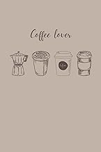 Cuaderno de color marrón con dibujos de café: Perfecto para todos los amantes del café