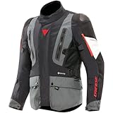 DAINESE Carve Master 4, Giacca Moto Invernale da Uomo, Gore-Tex, Nero e Grigio, con Protezioni e Ventilazione (IT, Numero, 58, Regular, Regular, EBONY/BLACK)