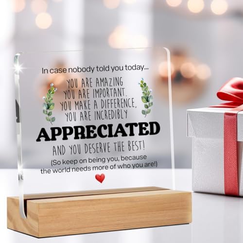 Bs amor Inspirational Gift Ideas - Thank You Gifts for Women Men Friends - Appreciation Gifts for Coworker - Motivational Quote Clear Desk Sign Decor Home Office Desk Decor (5 x 4 Inches) 2 41iSnfzIqjL