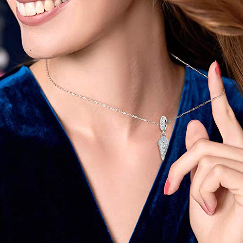 Pavé Ice Cream Cone Dangle Charm Sweets Candy Drink Clear CZ for Pandora Bracelet3