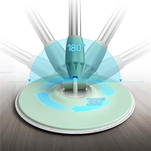 Edelstahl 360 Grad drehbarer Wischmopp Set mit Press- und Entleerungswasser Eimer Haushalt Bodenwischer – Bild 4