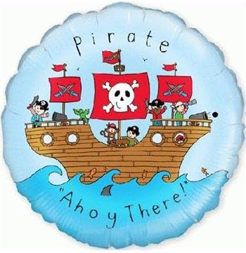 Ahoy There! Pirate Foil Helium 18" Balloon