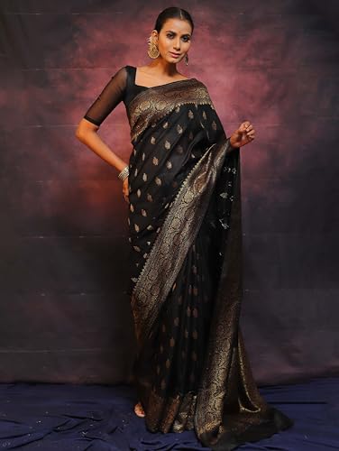 Image of Sugathari Women's Banarasi Saree Pure Kanjivaram Silk Saree Soft new ladies 2025 Design Wear Pattu Sarees Sadi Party Sari collections With Blouse Piece (San Pari-223)
