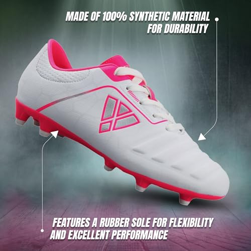Vizari Firm Ground Soccer Shoes for Kids | Durable Football Shoes for Boys & Girls | Lightweight, Wide & Comfortable Soccer Cleats with Padded Heel, & TPU Outsole for Outdoor Play2