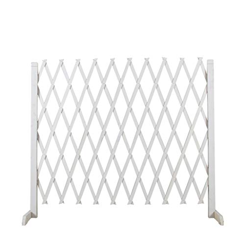 Clôture rétractable en bois blanc pour jardin et animaux de compagnie