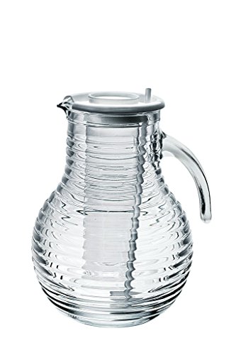 Bormioli Rocco Viva Jug with Ice Container and White Lid, 68-Ounce