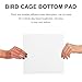 NUOBESTY 100PCS Disposable Bird Cage Bottom Tray Paper Mats for Parrot Cage Absorbent Liners Bird Supply Bedding Cushion