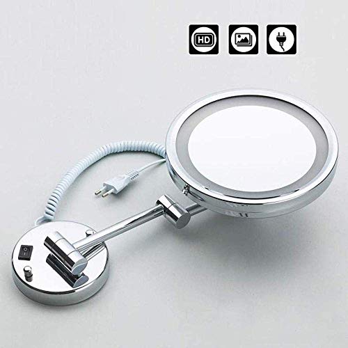 Miroir coiffeuse mural LED grossissant 5X extensible maquillage - 4