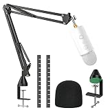 Estructura Perfecta - Soporte de micrófono de tijera con brazo de suspensión ajustable con tubo de 12 mm hecho de acero duradero para una capacidad de carga excepcional. Carga máxima: 3,1 libras / 1,4 kg.