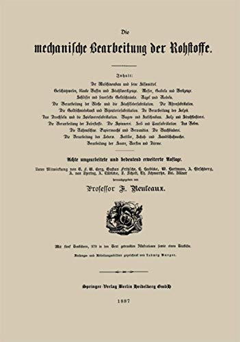 Die Mechanische Bearbeitung Der Rohstoffe