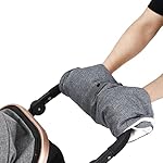 Azeekoom Handwärmer Kinderwagen, Kinderwagen Handschuhe Handmuff mit Warm Flanell, Winddicht Thermal Kinderwagenmuff Universalgröße für Kinderwagen Buggy
