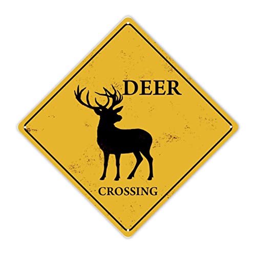 Madcolitote Deer Xing �x�����^���T�C�� �G���N �f�R �m�x���e �n���^�[ �E�F���J�� ���[�h �� ���^�� �T�C�� ���� �ǂ��Ԃ̐X �X�g���[�g �T�C�� ���B���e�[�W �_�� �Ǒ��� ���O �����p 12x12�C���`