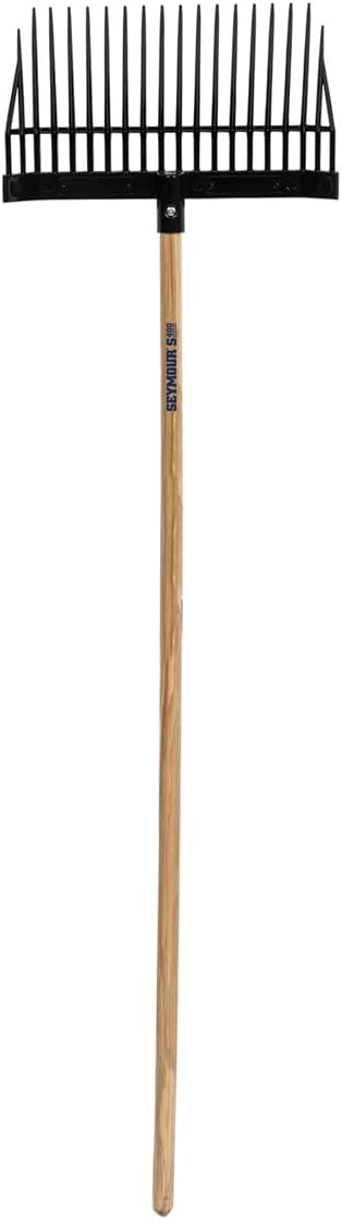 Seymour 44111 Super Fork, 16" Poly Head with 52" Hardwood Handle – S400 Jobsite™ Series Bedding Fork for Manure, Mulch & Compost