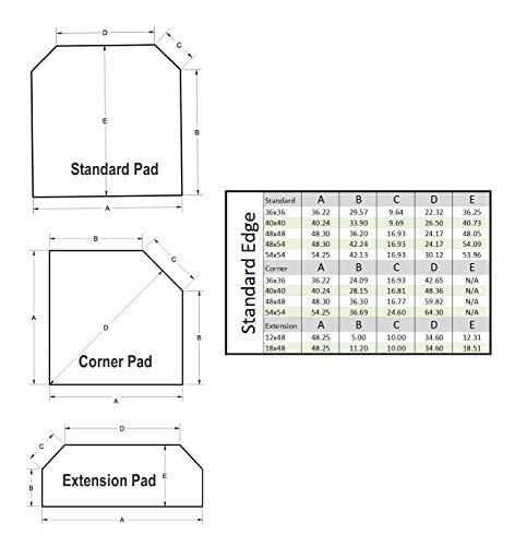 Dreffco 54\" x 54\" Sedona Woodstove or Pellet Stove Protective Corner Hearth Pad - Thumbnail 2