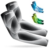 CAMBIVO Kühlende Ärmlinge für Damen Herren Jugend, Armstulpen mit UPF 50+ Armschutz Tattoo Abdeckung, Atmungsaktiv 4-Wege-Stretch Nahtlose Sonnenschutz Armsleeve Gaming für Sport Fahrrad