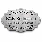 Targa Personalizzata Casa Vacanze CIN (15x8,5 cm) Targhetta Porta Ingresso Esterno B&B Affittacamere Agriturismo Incisione Laser Indelebile Targhette Personalizzate Strutture Ricettive – Lo Realizzo®