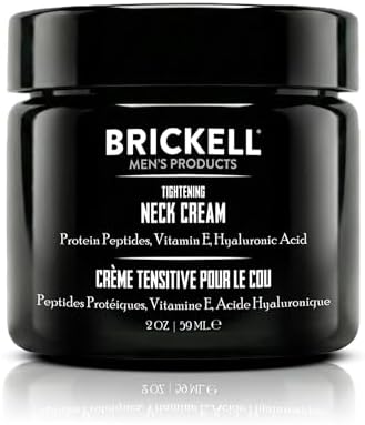 Brickell Men's Tightening Neck Cream For Men, Natural and Organic, Neck Cream For Tightening and Firming, Anti Wrinkle Cream, 2 Ounce, Unscented