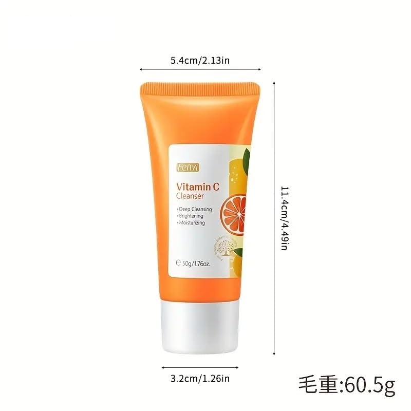 Miniatura 7 de Kit de cuidado facial de vitamina C, juego de regalo de vacaciones de viaje de 4 piezas, suero limpiador para la piel, crema para ojos, crema