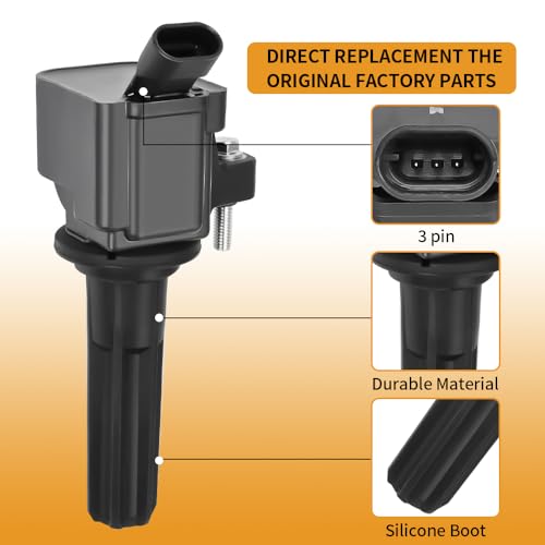 Image of 6 Packs UF497 Ignition Coil Pack with Spark Plugs Compatible with Buick Rainier 4.2L Chevrolet Colorado /Trailblazer for GMC Canyon /Envoy 2.9 3.7L 4.2L 2006 2007# 12619472 12496547 12496574