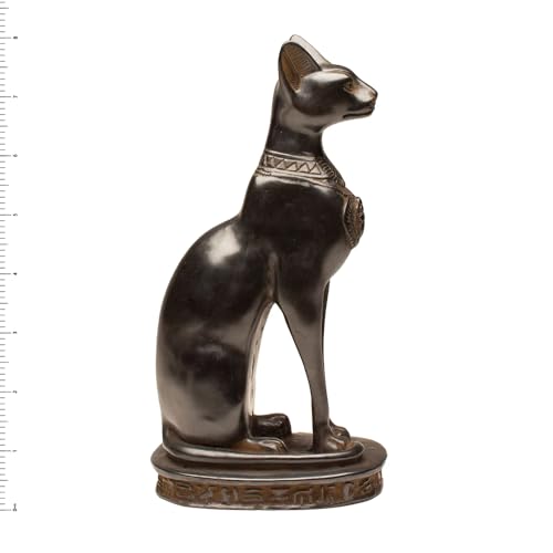 Estatua Diosa Bastet Gato Egipcio 8 in Negro miniatura 4