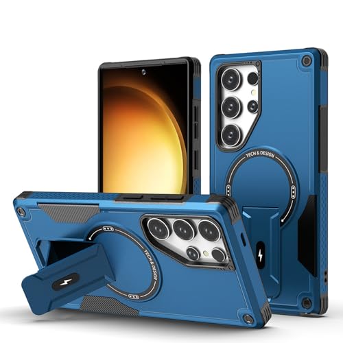 Coque Galaxy S26 antichoc bleue pour regarder vos vidéos avec béquille intégrée