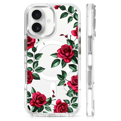 Coque pour iPhone 17 compatible MagSafe transparente rigide rose