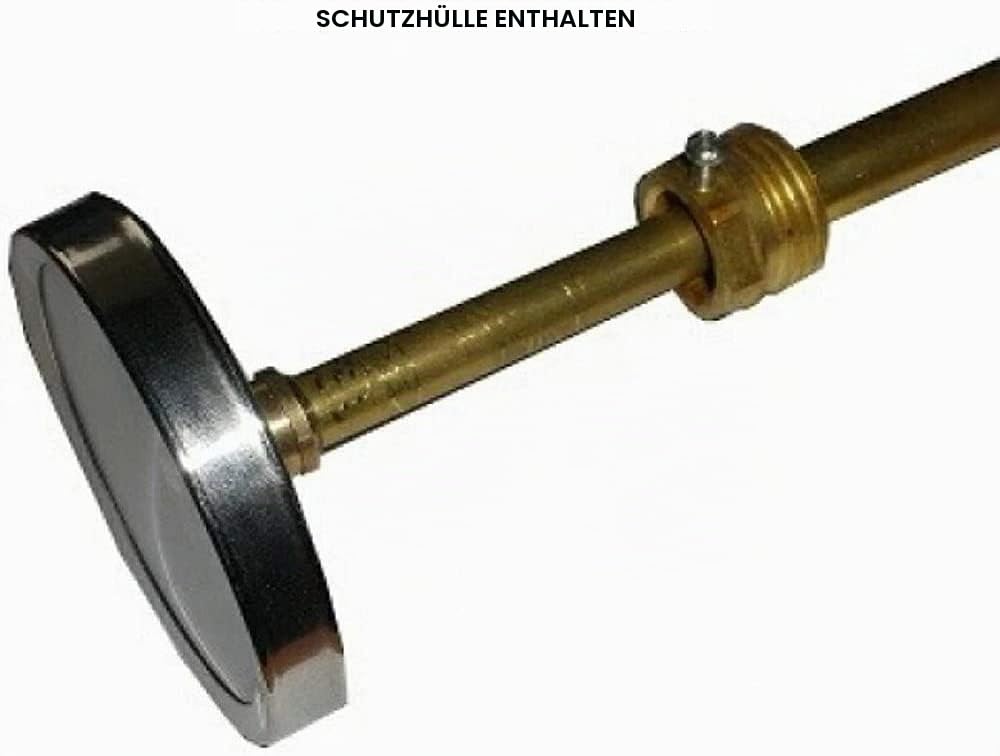Ofenthermometer für Holzofen, Skala von 0 bis 500 ºC, mit Scheide oder 20 cm. Ø6,5 cm