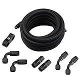 Ucreative 6AN CPE Fuel Hose Line Fitting Kit AN6 Nylon Braided Fuel Hose 10FT Black ID: 0.34 inch (8.7mm)