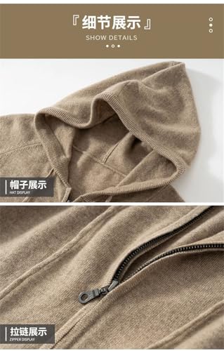 Men's Sweater Hooded Knitted Cardigan Casual Business Long Sleeved Men's Full Zip Up Cardigan Sweater2