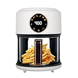Gorgeous Glass Air Fryer: Featuring the stylish 360° viewable glass basket that makes it easy to monitor the cooking status of food, so you don't need to open the basket frequently. It helps reduce heat loss during cooking, enhance your cooking exper...