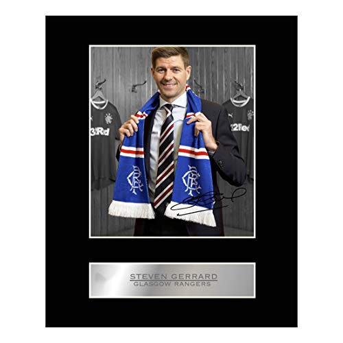 Steven Gerrard Signed Mounted Photo Display Glasgow Rangers #1 Autographed Gift Picture Print