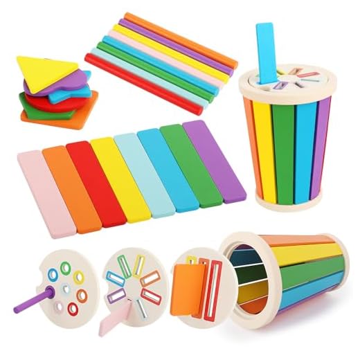 KUOFANY Montessori Giocattoli a partire da 1 2 3 4 anni di assortimento giocattolo per motoriere ragazze ragazzi bambini giocattoli in legno numeri e colori giochi educativi per motorie, giocattolo in