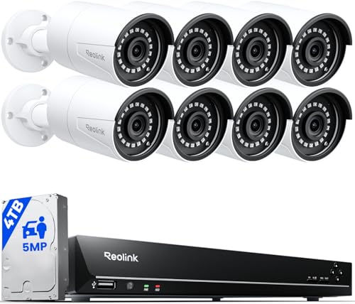 REOLINK 16CH 5MP Home Security Camera System, 8pcs Wired Outdoor...