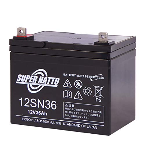 �T�C�N���o�b�e���[ / 12SN36�i�Y�Ɨp���~�d�r�j(SEB35,12SN35,12SPX33,DJW12-33,BT40-12,U1-36NE�݊�)/�n�ڋ@�e��,�d���J�[�g,�Z�j�A�J�[���Ή� SUPER NATTO�i�X�[�p�[�i�b�g�j