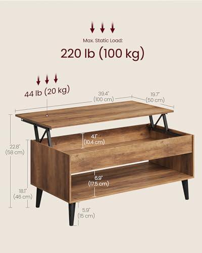 VASAGLE Lift Top Coffee Table