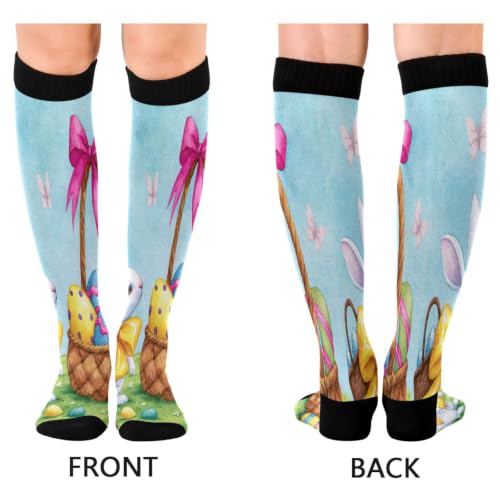 Image of Wusikd Halloween Black Cat Compression Socks for Women and Men Circulation Pumpkin Long Socks for Athletic Running 1
