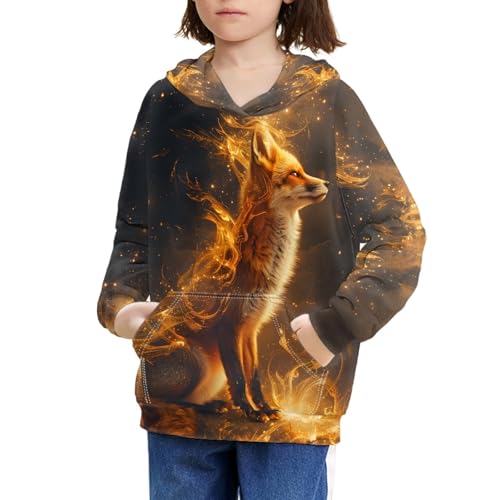 Image of GLUDEAR Teen Boys Girls Novelty Animal Galaxy Hoodies Sweatshirts Pullover