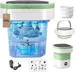16L Mini laveuse Portable avec Panier de Spin 3 Laver les modes minuteur - Nettoyage en profondeur Laveur de vêtements collapsibles Petite laveuse - Lave-linge Portable pour Appartement Camping Hotel Home