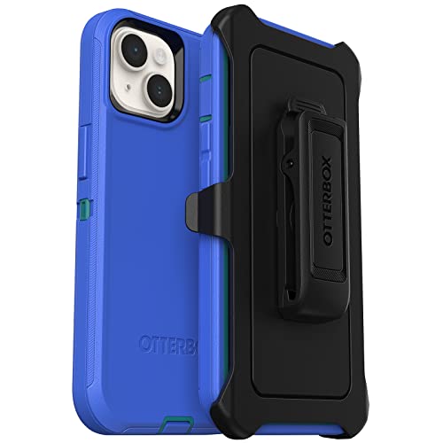 Coque de chantier iPhone 14 Plus OtterBox Defender bleue pour l'extérieur