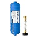 FS-TFC XL Camper/RV Water Filter with Flexible Hose Protector Reduces Bad Taste, Odors, Chlorine, Sediment for RVs and Marines, Drinking & Washing Filter
