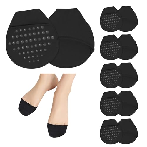 Image of 3Pairs Women's Toe Topper Liner Socks with Cushion,Toe Cover Half Socks,No Show Liner Half Socks For Heels Flat Shoes