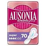 Ausonia Ultrafina Plus Compresas con Alas, Super, 70 Unidades, Protección Todo en Uno