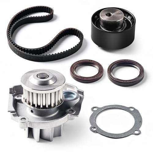 GIVEMER Engine Timing Belt Kit with Water Pump Compatible with Dodge Dart 2013-2016 for Fiat 500 2012-2017 for Fiat 500L 2014-2017 L4 1.4L Replace 4892713AC 4892695AC 4893386AA 68291913AA